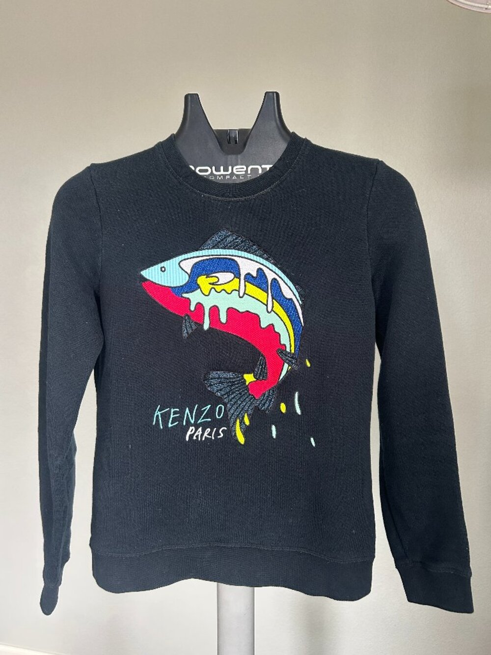 KENZO Paris Rainbow Fish Sweatshirt Black Size S
